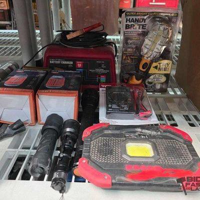 #2526 • Battery Charger, Mosquitos Killers, Flashlights & 2 Multimeters
