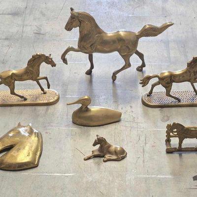 #4324 • (7) Brass Animal Figures
