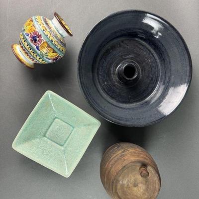 Lot 408 | Robertson Hollywood Crackle Glaze Bowl and More
