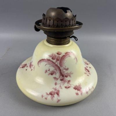 Lot 317 | Antique Glass Oil Lamp
