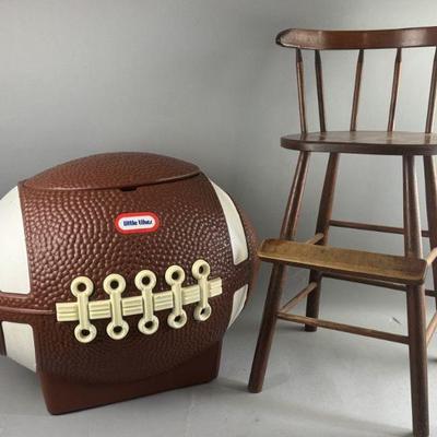 Lot 625 | Infant Chair and Football Toy Box
