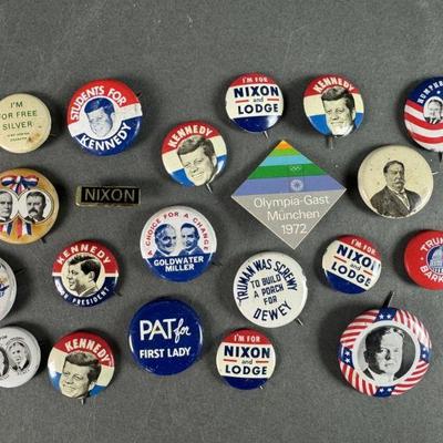 Lot 501 | Vintage Political Pins
