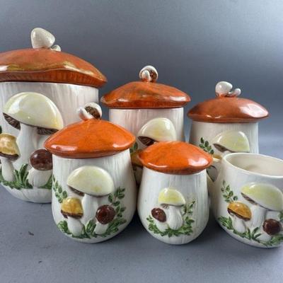 Lot 345 | Vintage Mushroom Canister Set
