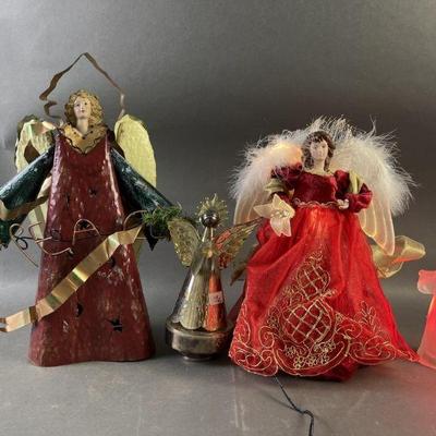 Lot 656 | Christmas Angels Two Metal Light Light Up
