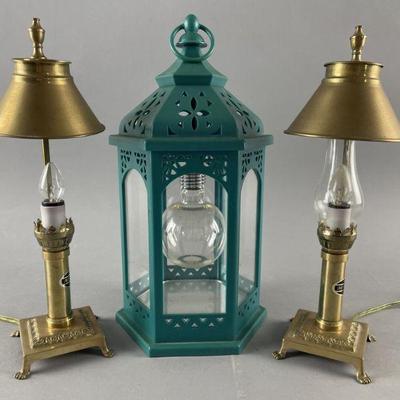 Lot 462 | Antique Paris Orient Lamps & Plastic Lantern
