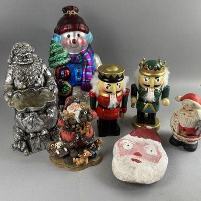 Lot 630 | Christmas Items, Candy Dish, Painted Rock Art
