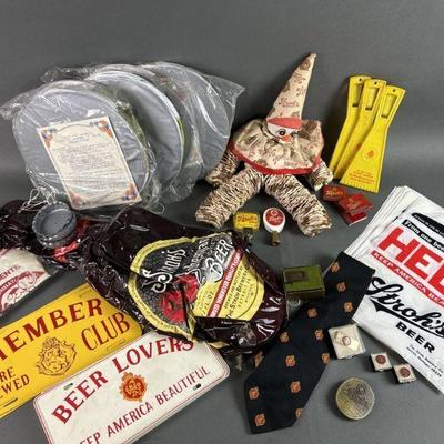 Lot 603 | Vtg. Stroh’s Beer Lot Inflatables, Bags & More

