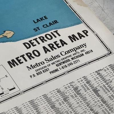 Lot 484 | Color 5ft Wide Map of Detroit
