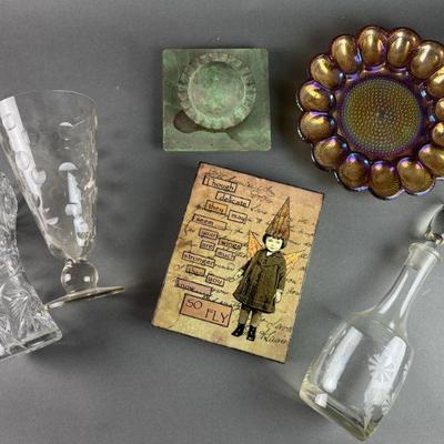 Lot 363 | Glass Vases and Bottle, and More
