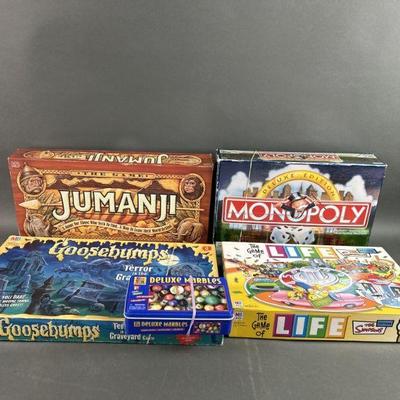Lot 620 | Vtg. Four Board Games & Deluxe Marble Set
