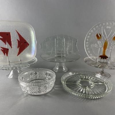 Lot 321 | Glass Cake Plates & More
