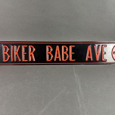 Lot 475 | Metal Sign "Biker Babes Ave"
