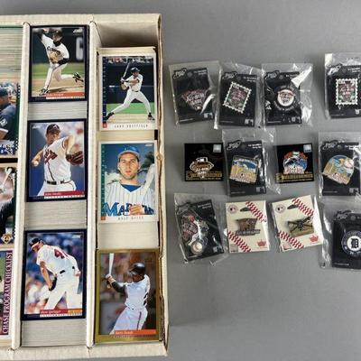 Lot 232 | 1990s Score Baseball Cards & Detroit Tigers Pins
