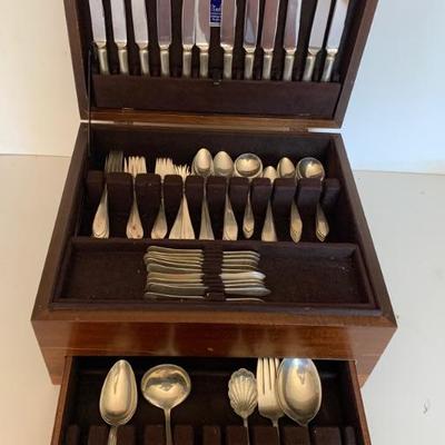 Sterling flatware service set