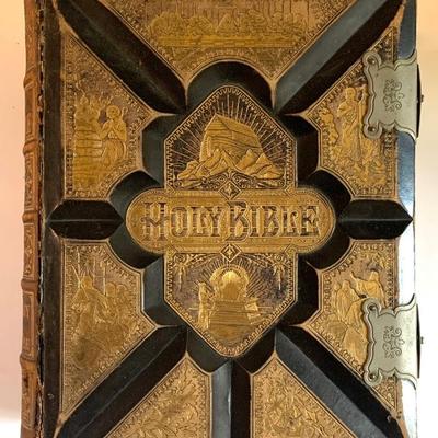 1885 family bible, illustr. by Dore