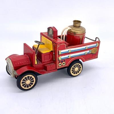 Vtg. Japanese tin fire truck