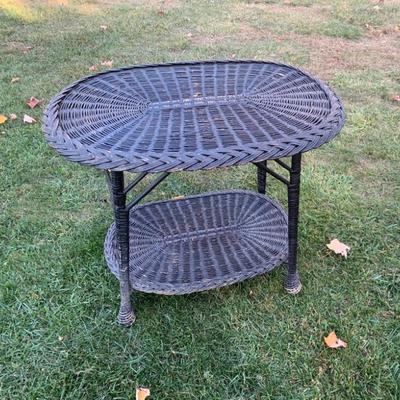 Sale Photo Thumbnail #75: Antique wicker table, good condition