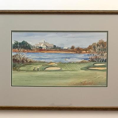 Fred Messersnith, AWS, North Edgartown, w/c, 8 x 14”