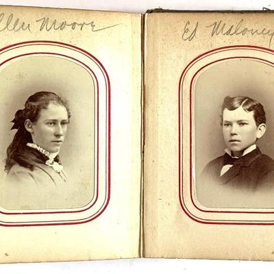 On left, photograph of Ellen Moore, N.A. Moore's younger sister.
