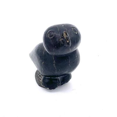 Vtg. carved Inuit soapstone sculpture 