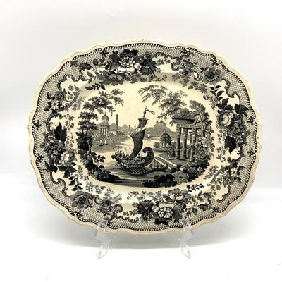 Antique English Mayer platter, 13x15”