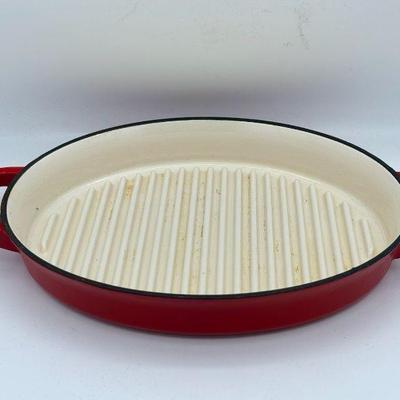Coated Cast Iron Grill Pan
