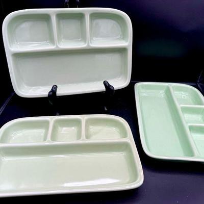 (3) Green Bret Bortner BIA TV Dinner Tray
