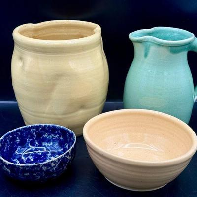 (4) Signed Pottery Pieces
