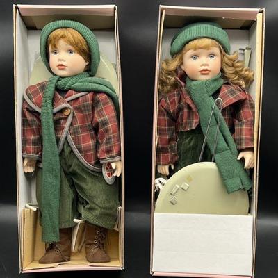 Delton Porcelain Dolls Natalie & Austin
