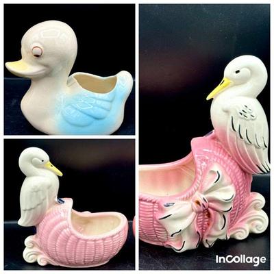(3) MCM Animal Figurines
