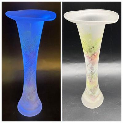 Ambiente Zwiesel Style 10” Leaded Glass Vase - UV Reactive
