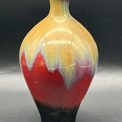 Gorgeous Glazed Ceramic Vase 11”
