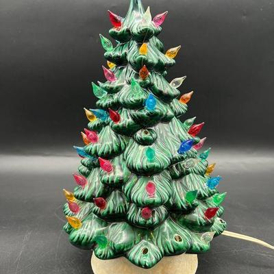 Vintage HCM 13.5” Ceramic Christmas Tree - Tested & Works!
