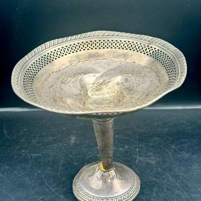 Crown Weighted Sterling Silver Footed Compote Dish
