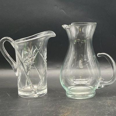 (2) Pitchers ft. Vintage Princess House Etched Cocktail Pitcher

