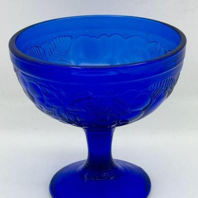 Cobalt Compote Dish Stamped “France”
