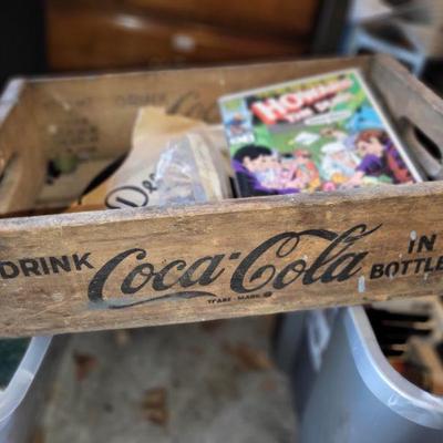 One of 3 coca-cola crates