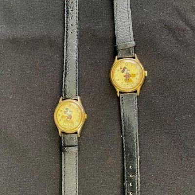 Disney Mickey and Minnie Mouse Watches * Leather Bands
