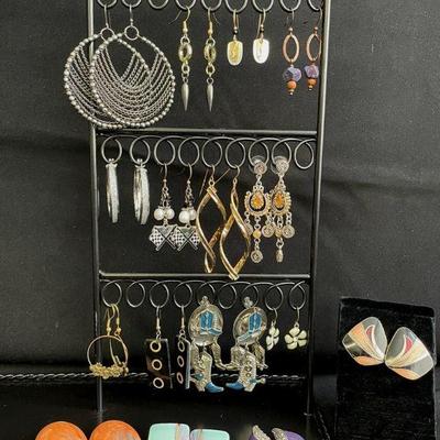 Variety of Pierced Earrings * Cowboy Bling * Racetrack * Chain Link Hoops and more
