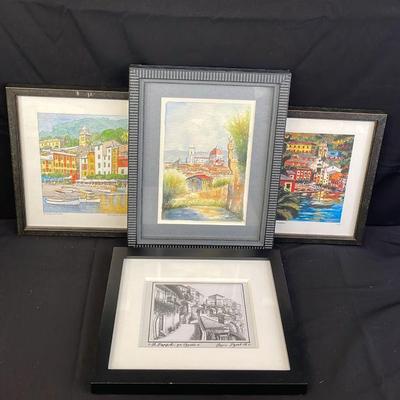 Variety of Italian Prints * Water Color * Ink etc
