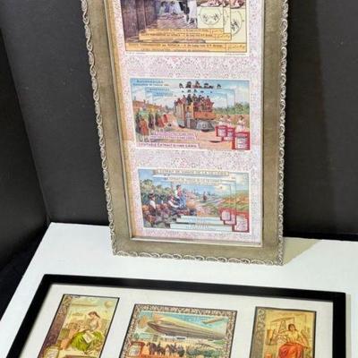 Two Framed Liebig Prints * 6 Individual Scenes * Compagnie Liebig
