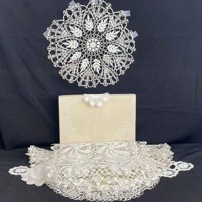 Vintage Handmade Crochet Lace /Cotton Doilies various sizes

