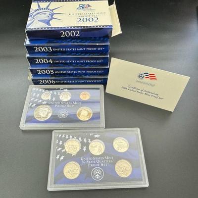 US Mint Proof Sets * Coins From Years 2002 - 2006
