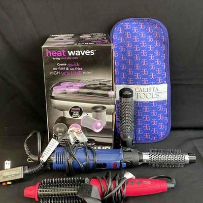 Calista * Revlon * Conair Heatwaves Hair Rollers * Hair Brush Curling Iron Tools
