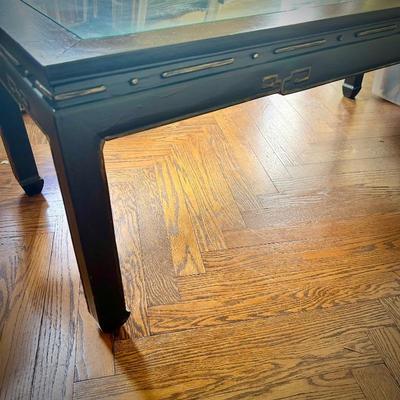 Antique Asian hand-carved coffee table