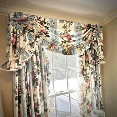 All window treatments are for sale