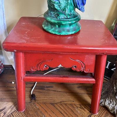 Vintage red stool 