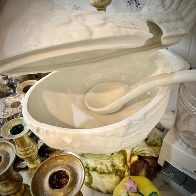 Rooster soup tureen