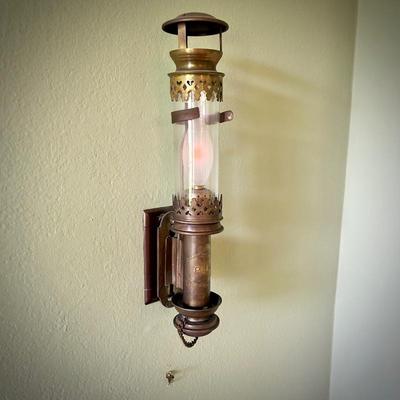 One of two train lamps - shown dimmed