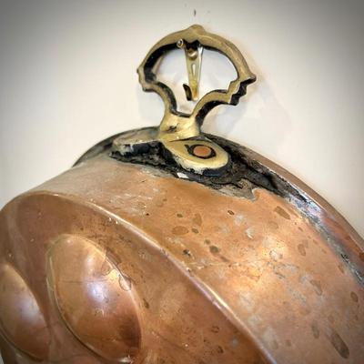 Antique copper egg poacher/escargot pan